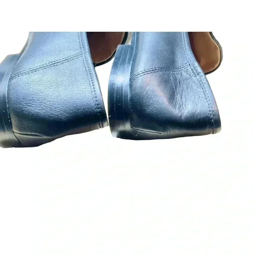 Coach Women’s Black Leather Short Hair Shearling Loafers Sz 7.5 Like New No Box - Picture 9 of 12